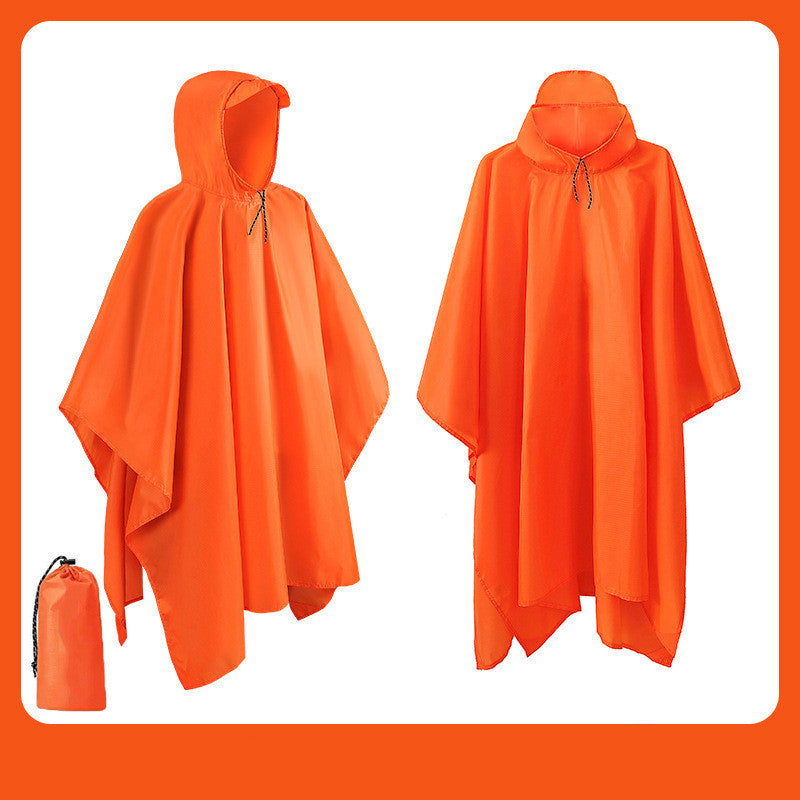 3 In 1 Outdoor Raincoat Hooded Sleeve Waterproof Rain Poncho