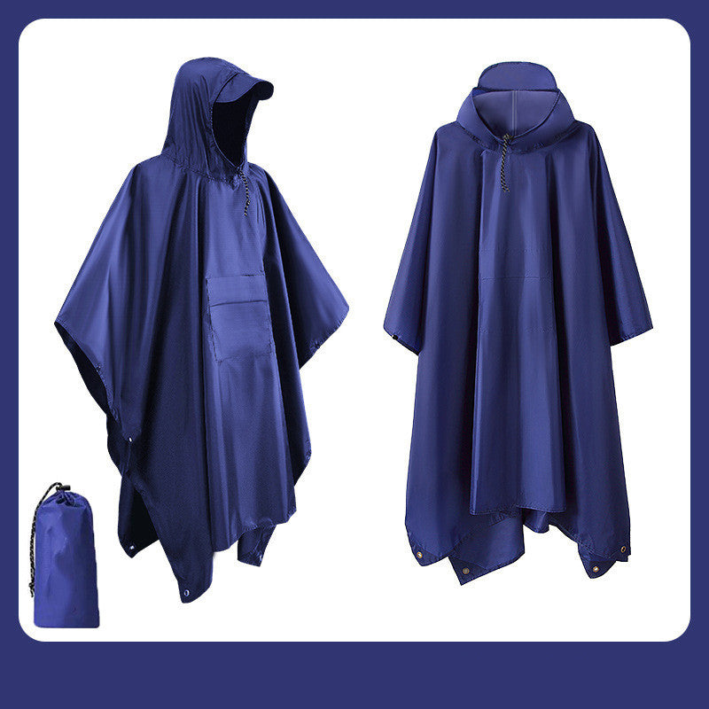 3 In 1 Outdoor Raincoat Hooded Sleeve Waterproof Rain Poncho