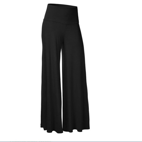 Women’s New Fashion Solid Color Pants Loose Casual Trousers Wide Leg Pants