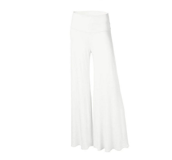 Women’s New Fashion Solid Color Pants Loose Casual Trousers Wide Leg Pants