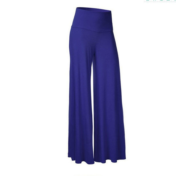 Women’s New Fashion Solid Color Pants Loose Casual Trousers Wide Leg Pants