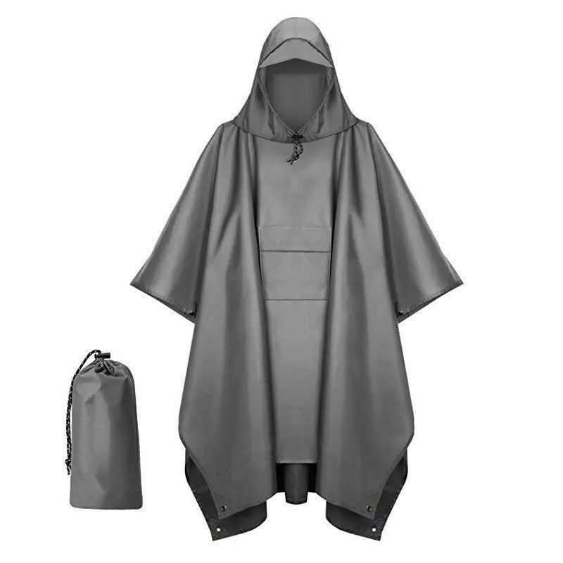 3 In 1 Outdoor Raincoat Hooded Sleeve Waterproof Rain Poncho