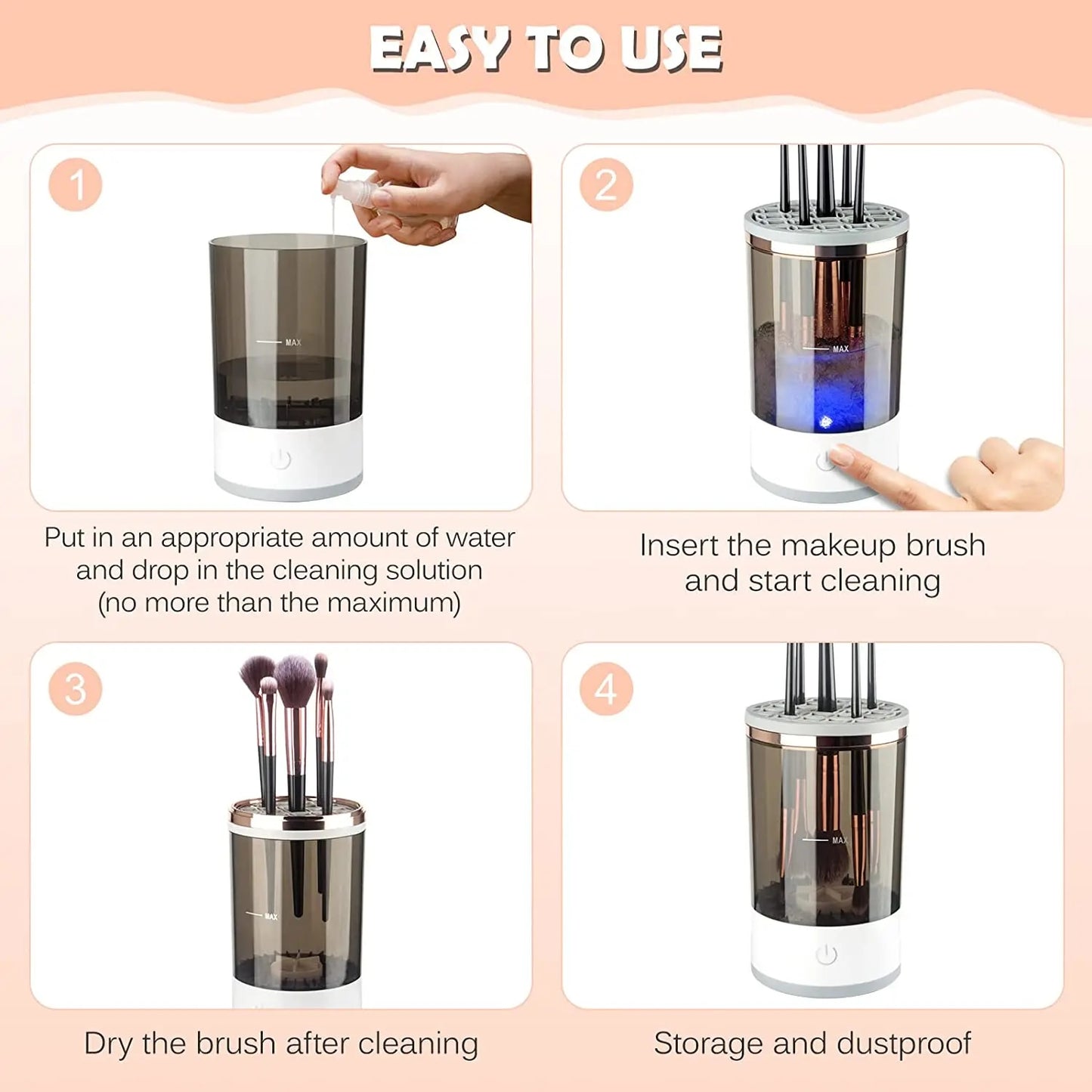 Portable Electric Makeup Brushes Cleaning