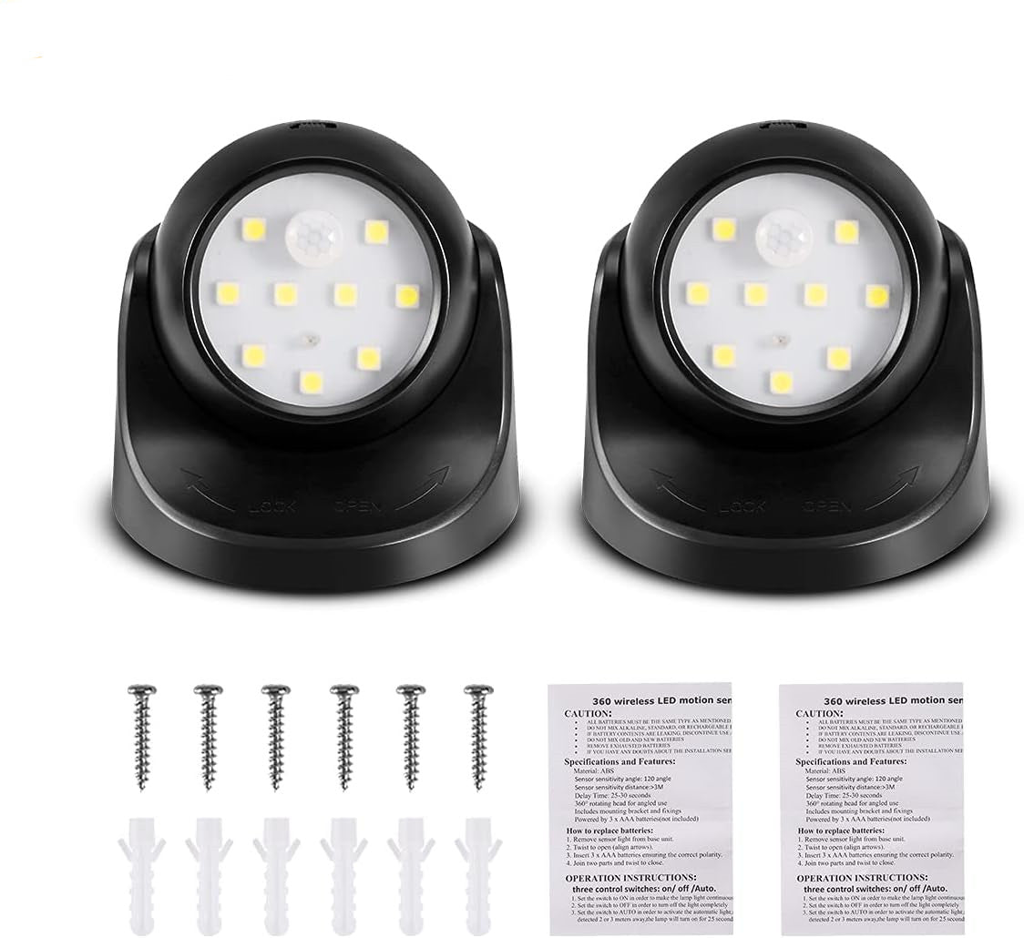 Motion Sensor Waterproof Wireless LED Battery Powered Wall Light