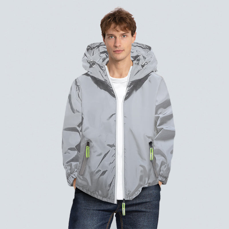 Men's Reflective Hoodie Jacket