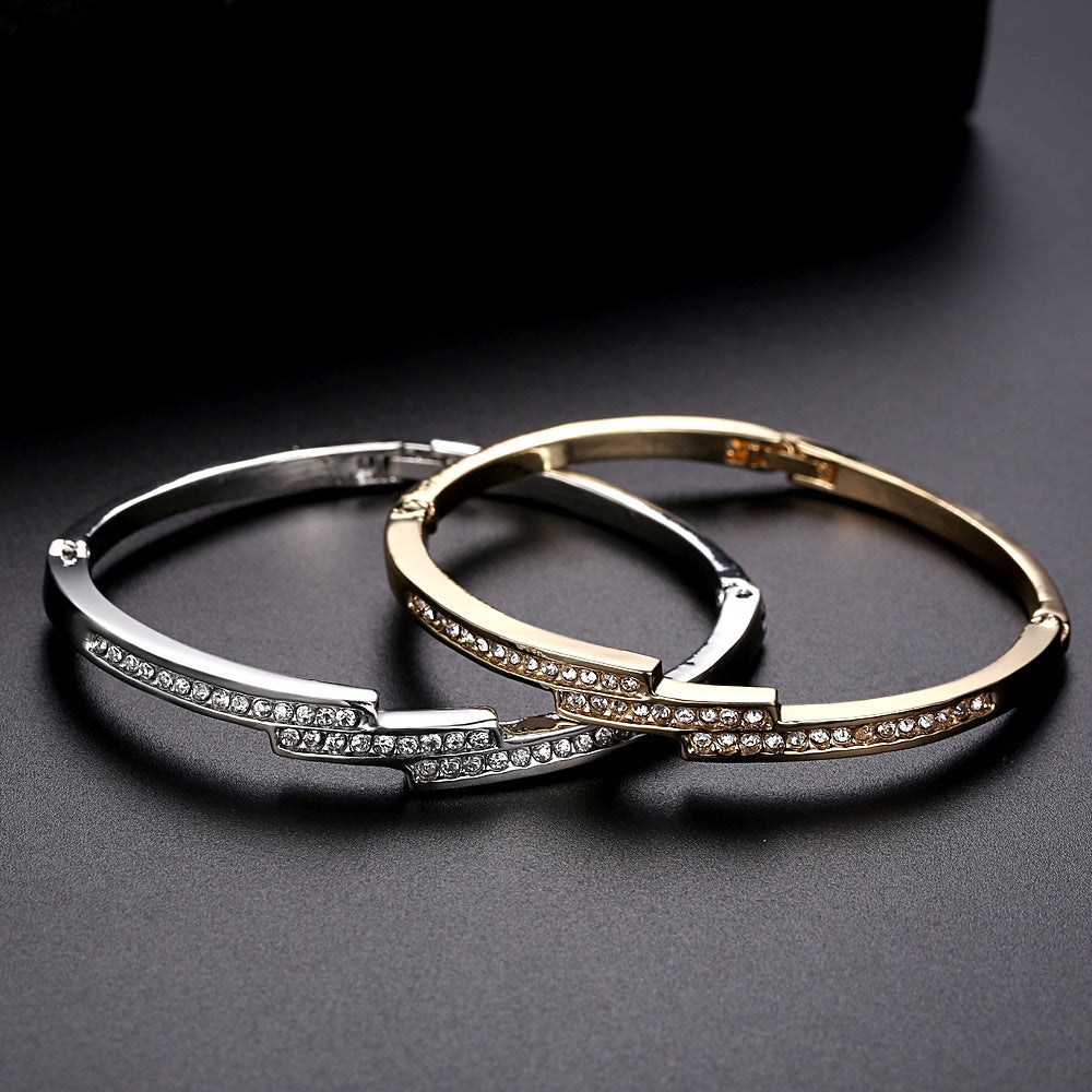 Triple Crystal Row Bracelet