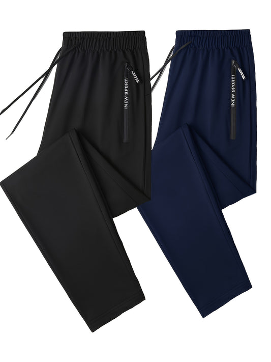 Men's Solid Regular Fit And Cuffed Sweatpants