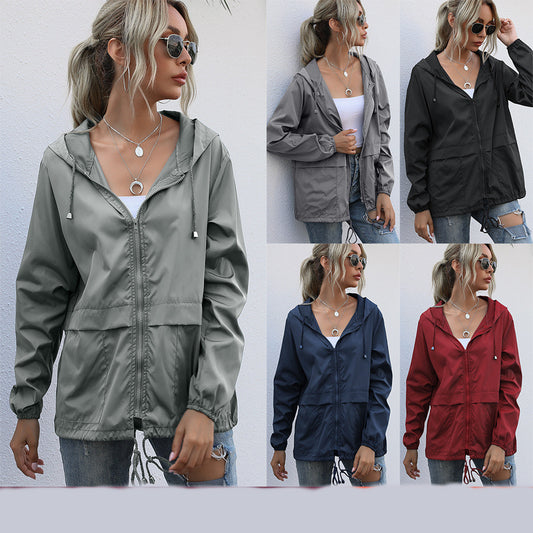 Light Women Outdoor Hoodie Windbreakder