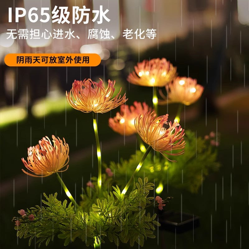 Outdoor Led Solar Powered Flower Lanterns