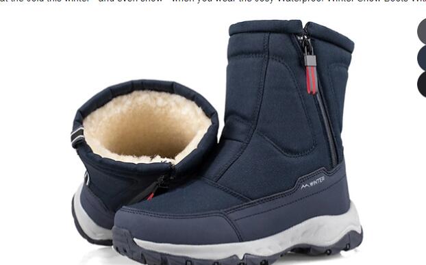 Waterproof Winter Snow Boots with Faux Fur Lining