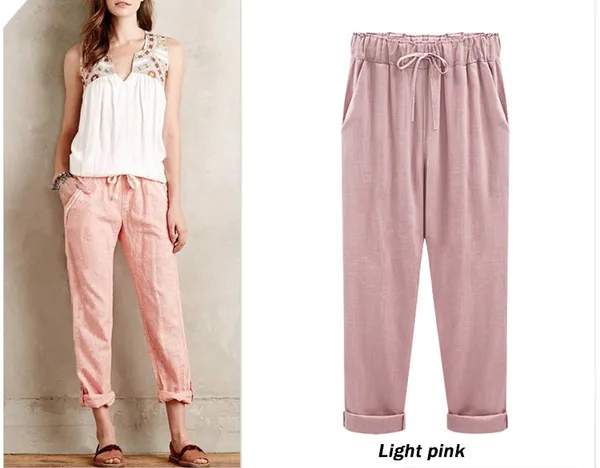 Women's Fashion Drawstring Pants Loose Casual Long Pants