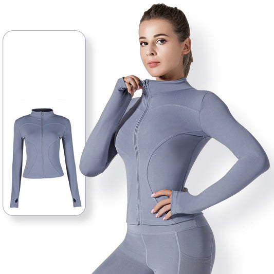 Women's Yoga Running Training High Elastic Breathable Long Sleeve Top