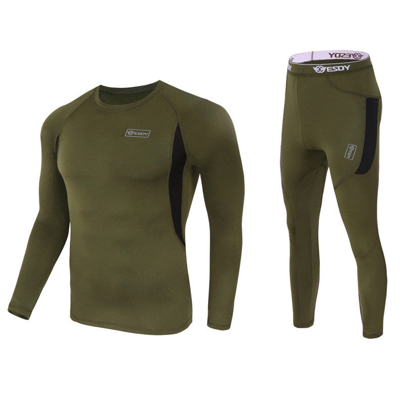 Men Long Johns Fleece Thermal Underwear