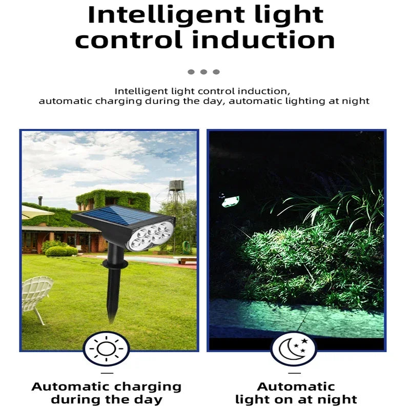 1Pcs Solar Powered 7LED Lamp Adjustable Solar Spotlight