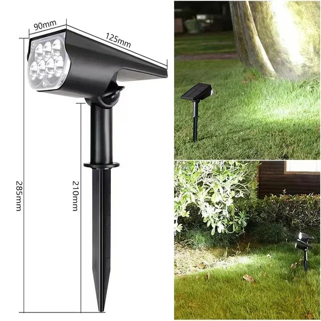 1Pcs Solar Powered 7LED Lamp Adjustable Solar Spotlight