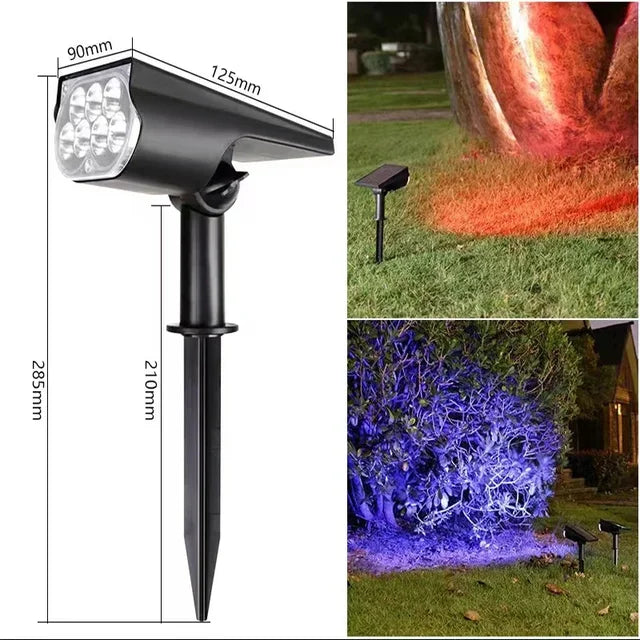 1Pcs Solar Powered 7LED Lamp Adjustable Solar Spotlight