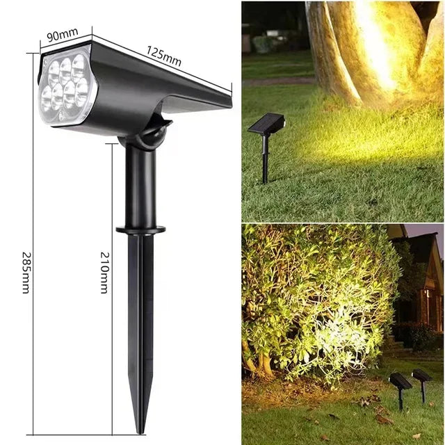 1Pcs Solar Powered 7LED Lamp Adjustable Solar Spotlight