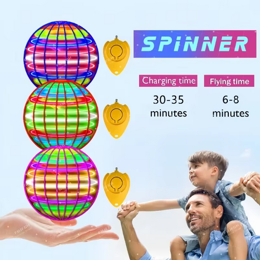 Flying Ball Suspension Color LED Automatic Boomerang Ball Gyroscopic For Children