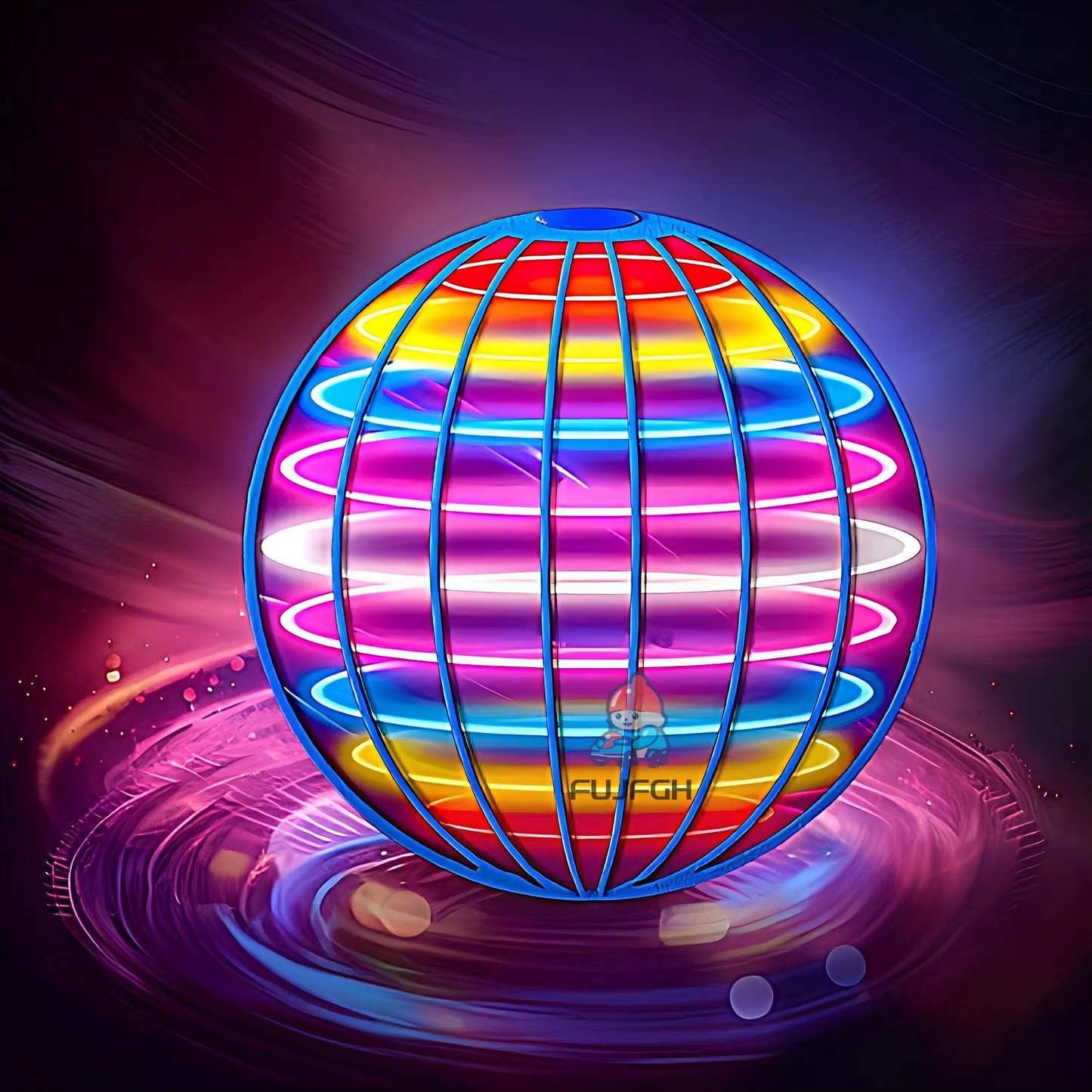 Flying Ball Suspension Color LED Automatic Boomerang Ball Gyroscopic For Children