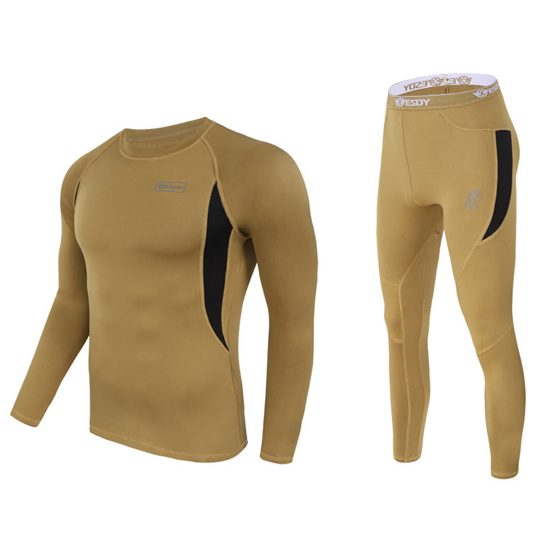 Men Long Johns Fleece Thermal Underwear