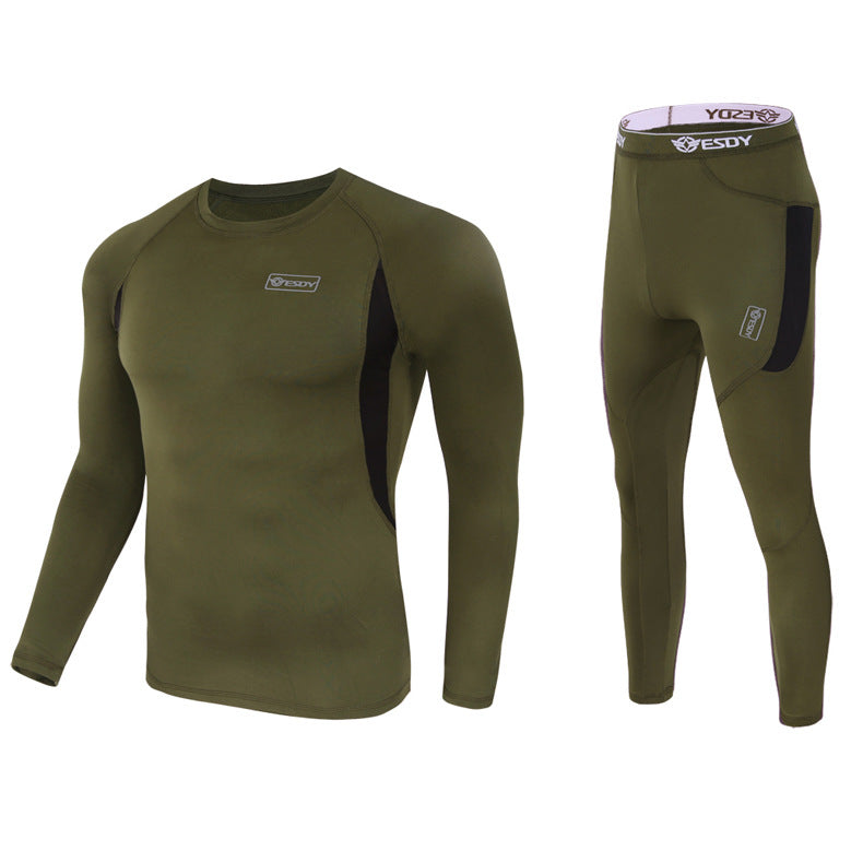 Men Long Johns Fleece Thermal Underwear