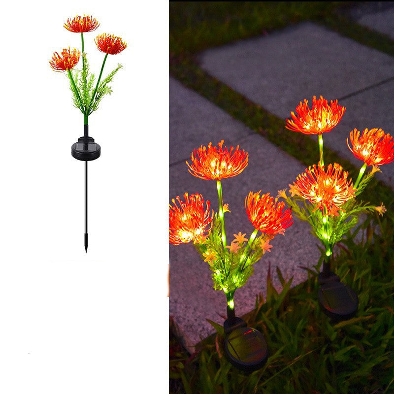 Outdoor Led Solar Powered Flower Lanterns