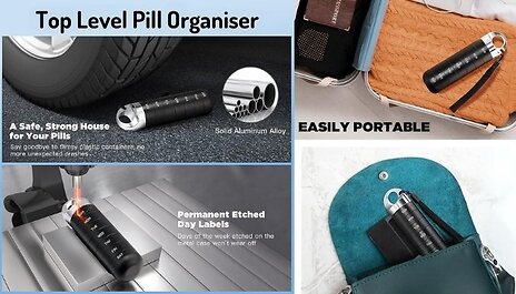 Portable Aluminium Weekly Pill Organiser