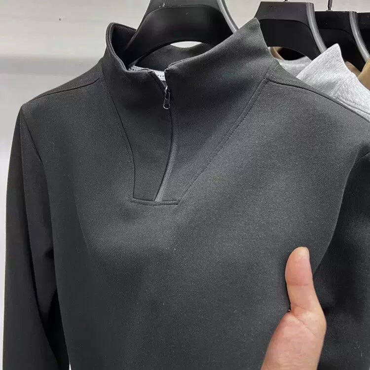 Spring and Autumn Men's Stand Collar Pullover Sweatshirt