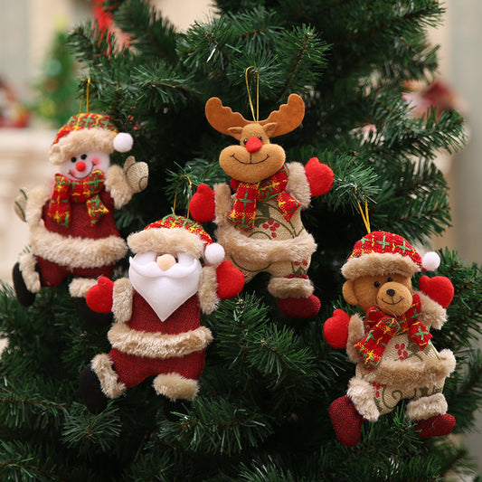 4 Pack Christmas Tree Accessories Christmas Doll Pendant Gifts