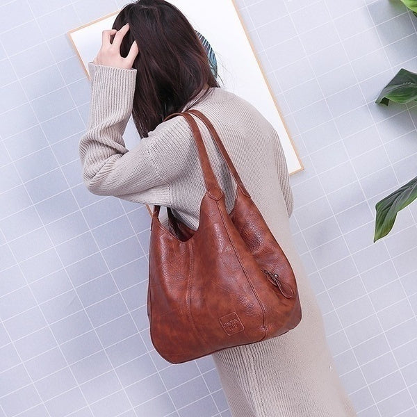 Vintage PU Leather Women Hand Bags