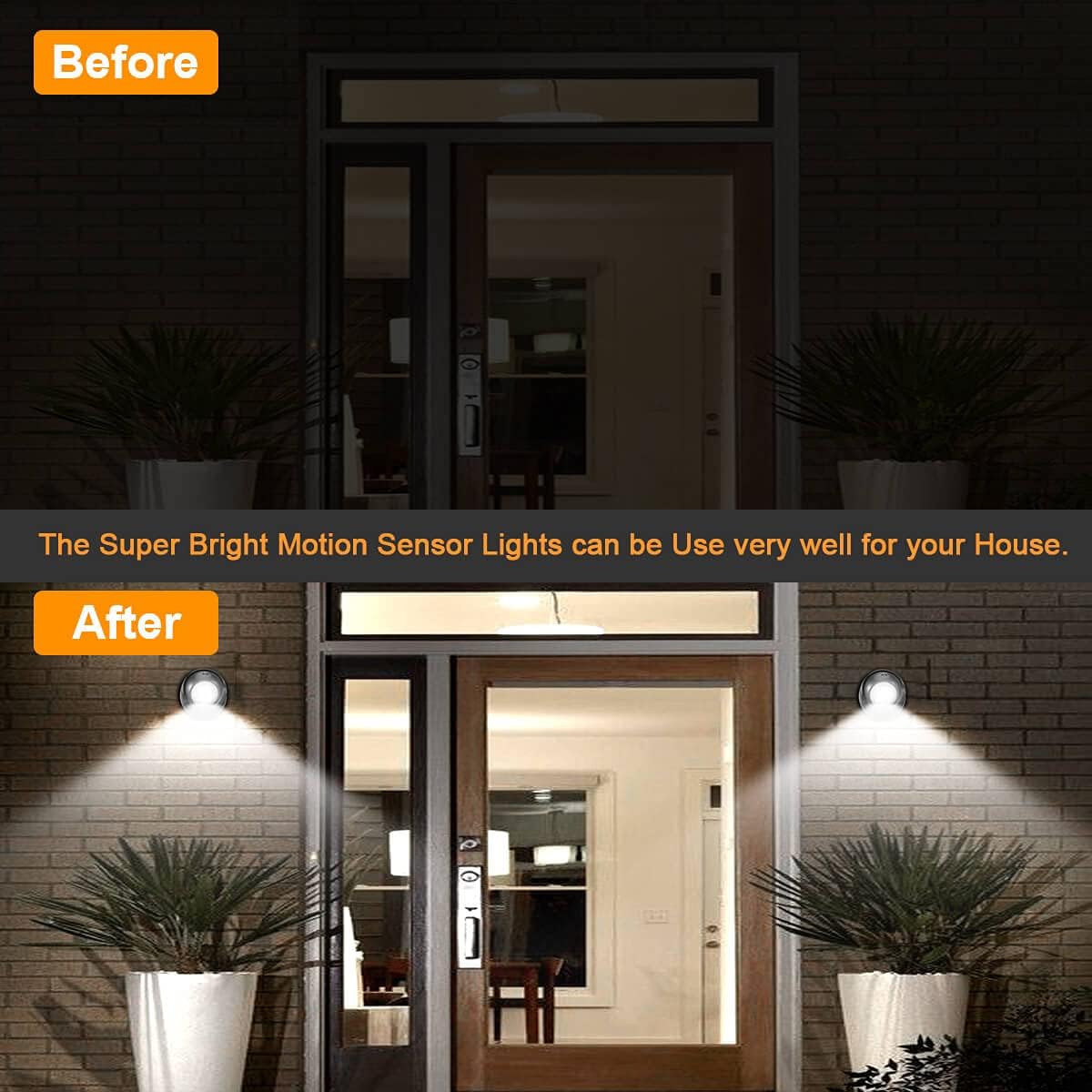 Motion Sensor Waterproof Wireless LED Battery Powered Wall Light