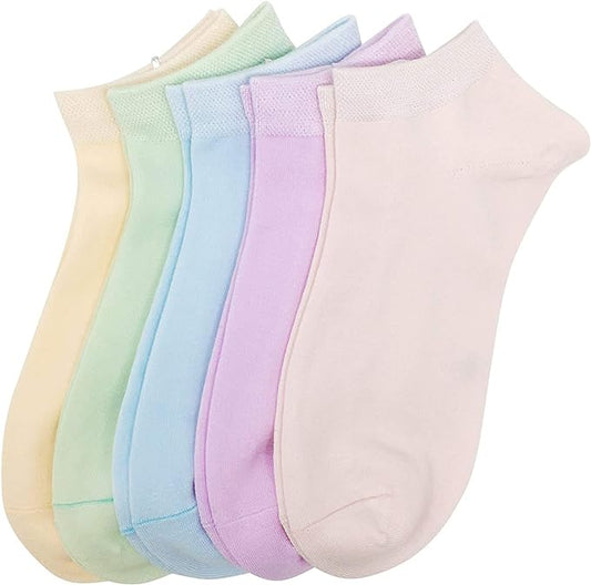 5 Pairs Women Viscose Bamboo Ankle Socks