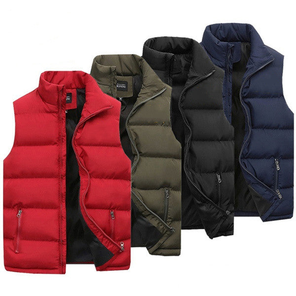 Winter Fashion Down Vest Men's Sleeveless Cotton Vest