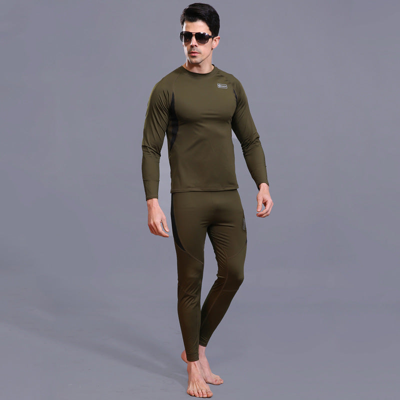 Men Long Johns Fleece Thermal Underwear