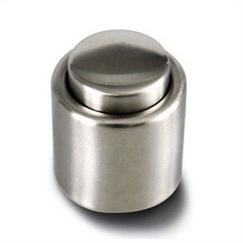 Stainless Steel Vacuum Seal Wine Stopper - Leakproof Bottle Cap