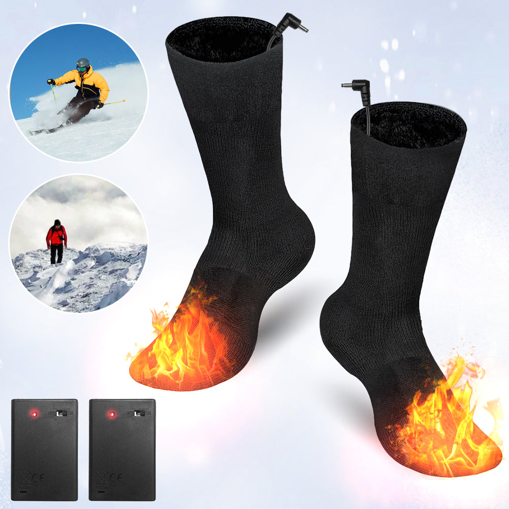 Heated Thick Crew Socks Battery Powered Heating Socks