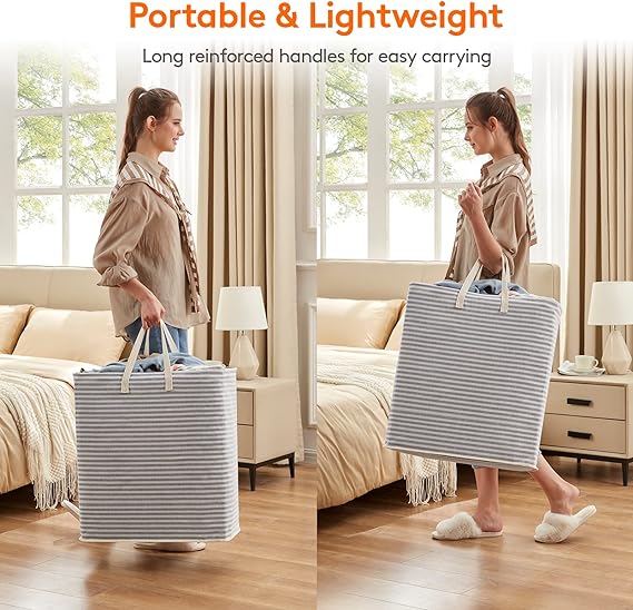 Tall Collapsible Large Clothes Basket