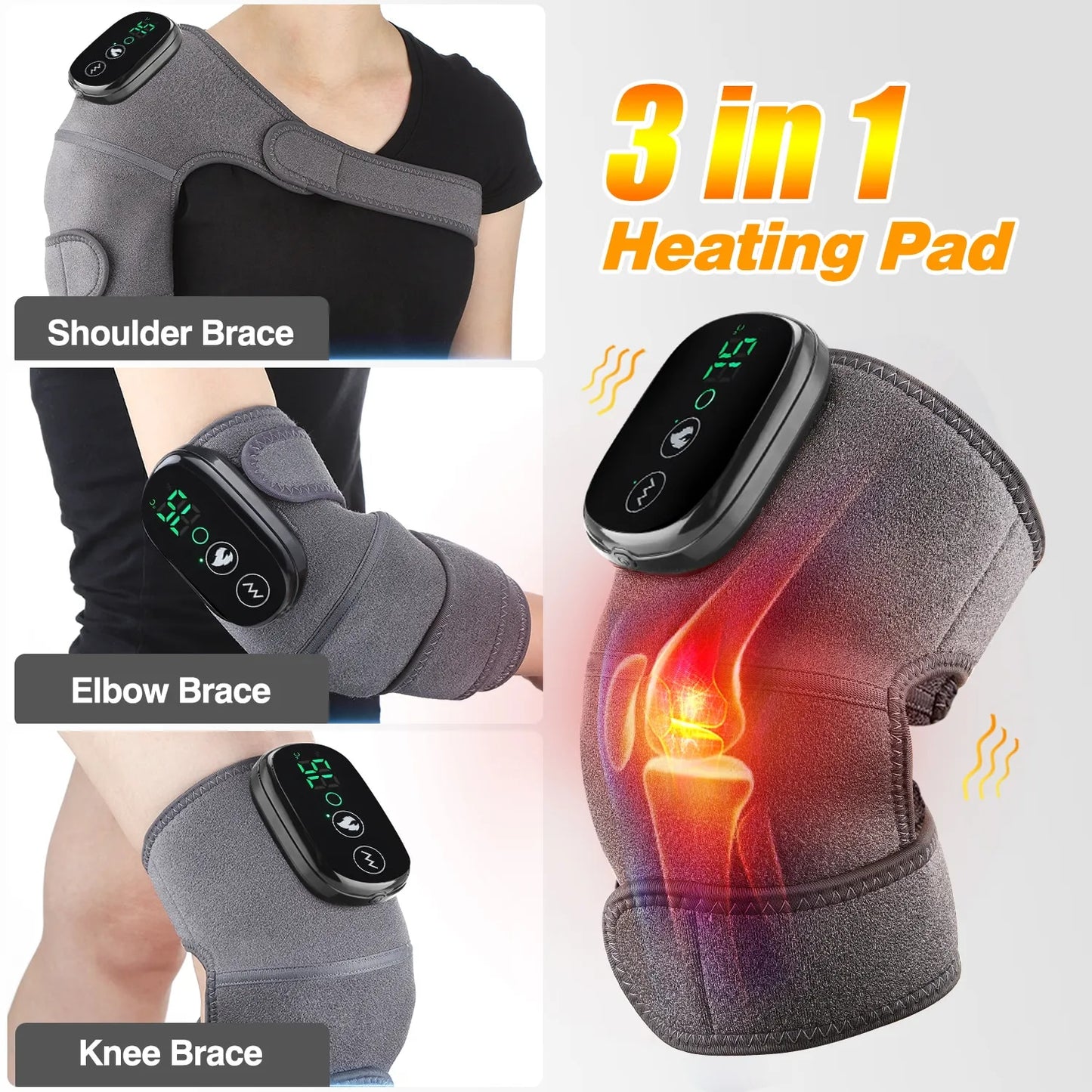 Electric Heating Therapy Knee Vibration Massager
