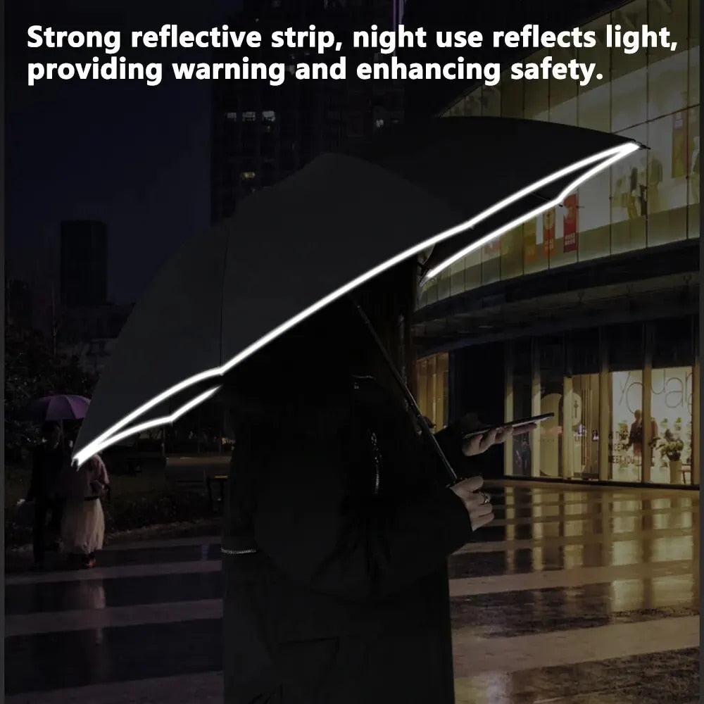 Fully Automatic Sun Protection Umbrella Folding Waterproof Umbrella With LED Flashlight