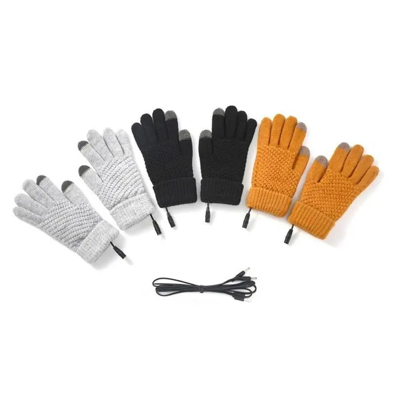 Winter USB Heated Thermal Warm Gloves