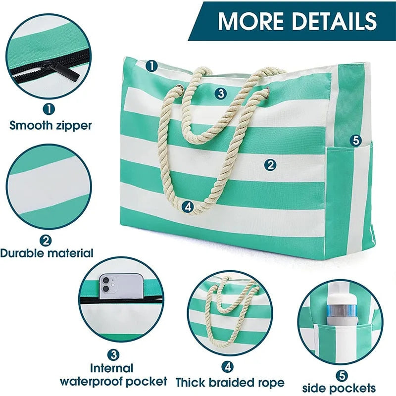 Large Beach Bags for Women Waterproof Beach Tote Bags