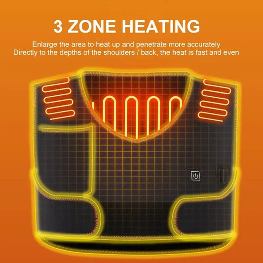 Lightweight USB Electric Heated Vest Jacket Washable With 3 Heating Zones