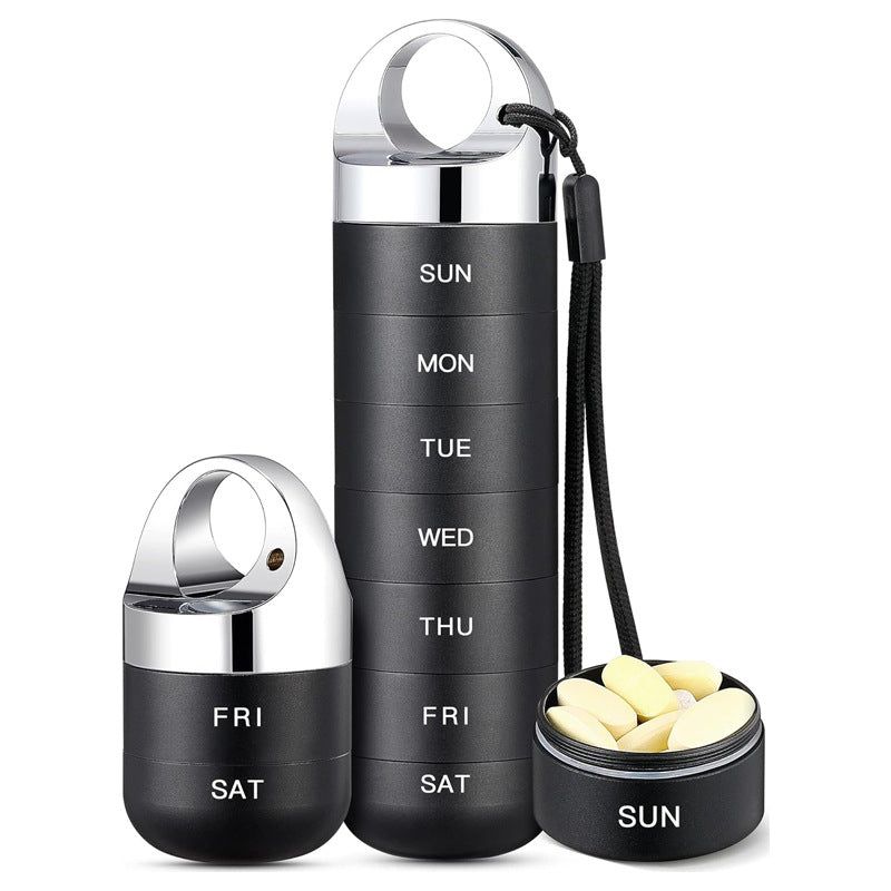 Portable Aluminium Weekly Pill Organiser