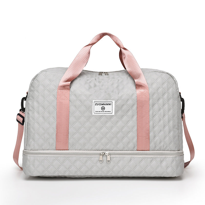 Large Capacity Travel Lightweight Argyle Pattern Luggage Bag