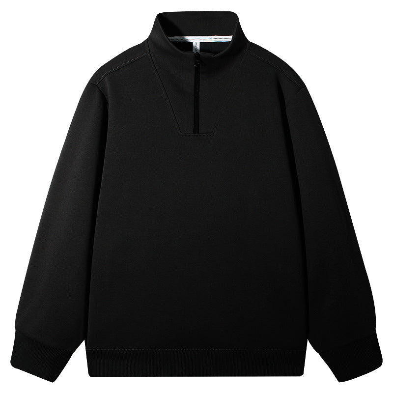 Spring and Autumn Men's Stand Collar Pullover Sweatshirt