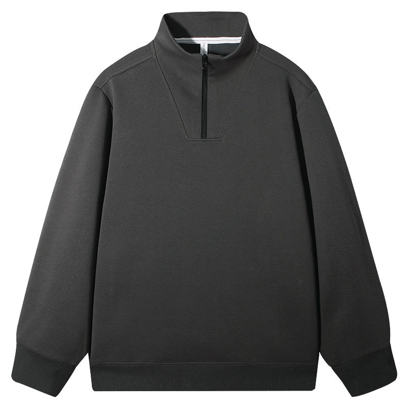 Spring and Autumn Men's Stand Collar Pullover Sweatshirt