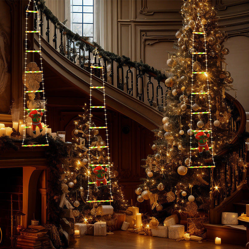 Christmas LED ladder hanging light decoration