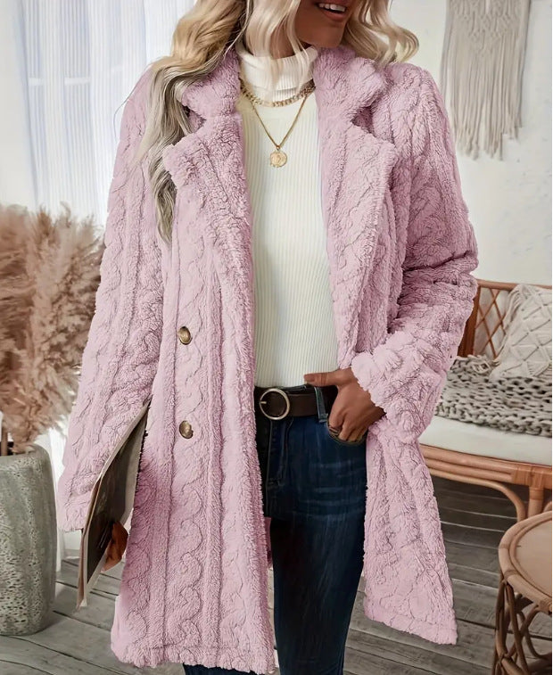 Long Sleeve Thermal Double Breasted Lapel Coat