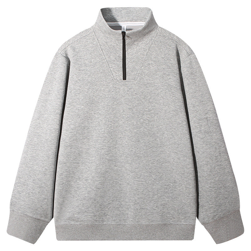 Spring and Autumn Men's Stand Collar Pullover Sweatshirt