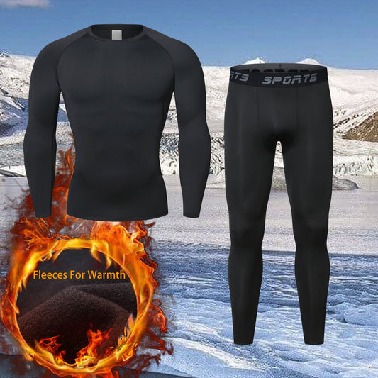 Autumn and Winter Fleece Sportswear Thermal Underwear